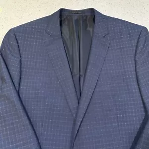 Boss Hugo Boss Blazer Size 44L Huge 5 / Genius 3 Virgin Wool Suit Jacket Check - Picture 1 of 22