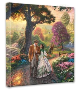 Thomas Kinkade Gone with the Wind 14 x 14 Gallery Wrap Canvas - Picture 1 of 2
