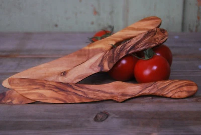 Buttermesser aus Olivenholz Butter Messer Holzmesser Streichmesser Holz Unikat - Bild 1 von 4