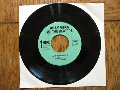 Billy Vera & The Beaters – At This Moment - 1987 RNOR 74403 7" Single EX/Generic - Image 1 of 2