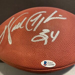 Walter Payton/Gale Sayers autographed Wilson NFL football Beckett letter