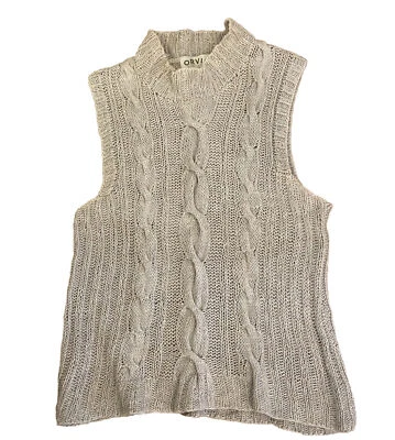 Orvis Chaleco Lino Beige Suéter Talla Mediana Foto 1 de 4