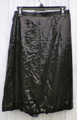 Размер 10 миниатюрный 10P юбка черный блестки Godet N Y коллекции новый с ярлыками - Изображение 1 из 4