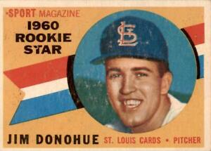 1960 Topps #124 Jim Donohue RC St. Louis Cardinals VG