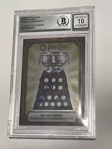 Leon Draisaitl signierte OPC Art Ross Trophäenkarte IP Plattenbett Beckett BAS COA a - Bild 1 von 2