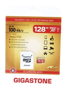 Gigastone 128GB Micro SD Card 4K Game Pro Switch Compatible New - Photo 1 sur 2