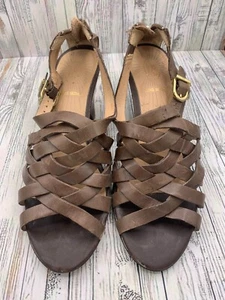 Circa Joan & David Size 8.5 Sandals Marvita Womens Strappy Heel Leather Brown - Picture 1 of 11