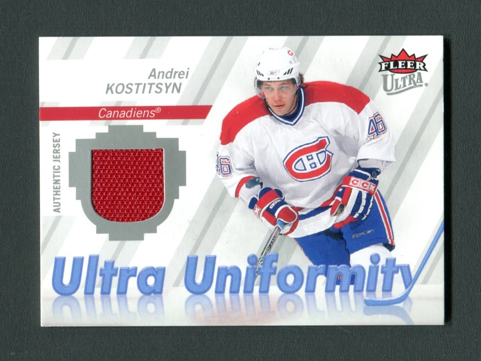 2007-08 Fleer Ultra Uniformity U-KO Andrei Kostitsyn Canadiens Jersey jh38 - Image 1 of 1