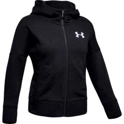 Sudadera con capucha polar con cremallera completa Under Armour Big Girls Rival Foto 1 de 4