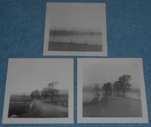 3 Vintage 1950s Photos Flooded Road & Overflowing Wallkill River New Paltz NY - Picture 1 of 1