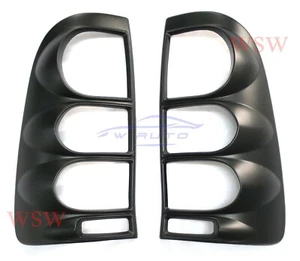 REAR TAIL LIGHT COVER MATTE BLACK TRIM FITS TOYOTA HILUX VIGO SR5 MK6 2005-2011 - Picture 1 of 2