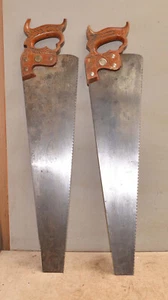 2 Disston hand saws No 12 antique 1888 - 1896 & D-12 collectible 7 TPI tool lot - Picture 1 of 13