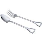 Creative Shovel Shape Spoon and Fork Set for Tableware and Coffee Stirring