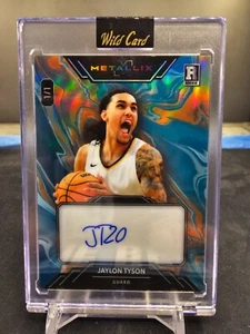 2024 Wild Card Metallix Basketball Jaylon Tyson Rookie Teal Paint 1/1 WMPA-JT - Picture 1 of 2