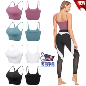 Ladies Solid Color Tube Top Camisole Padded Soft Comfortable Stretch Sexy Top US - Picture 1 of 27