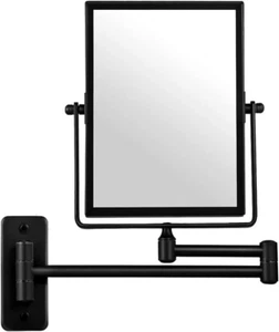 QiMH 3X Magnified Wall Mounted Mirror, Rectangular 8x6 Inch with Black  - Picture 1 of 7