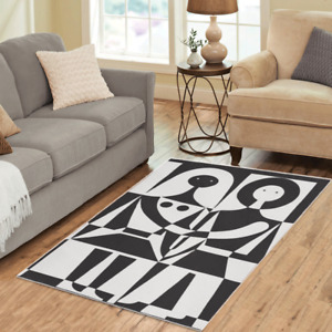 Retro Area Rugs Mod Pattern Vintage Funky Boho Carpet - 3 Sizes to Choose From