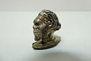 VINTAGE SILVER PLATED SMALL CAST METAL AUSTRALIAN ABORIGINAL HEAD - Picture 1 of 7