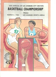 Los Angeles City Section 1982 Basketball Championships Programm - Bild 1 von 2
