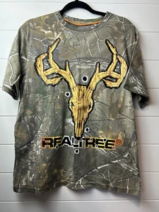 Men's Realtree Buck Shell Sz Medium (38/40) Woodland Camouflage Bullets T-Shirt - Picture 1 of 4