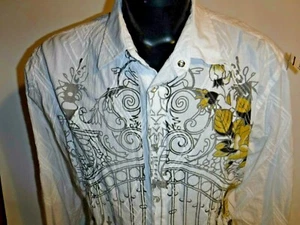 #8909 F.U.S.A.I. JEANS CASUAL LS SHIRT MEN'S XLARGE PREOWNED - Picture 1 of 5