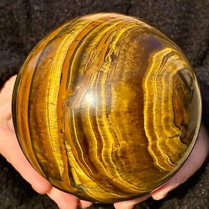5,93 Pfund Natürliche Gelbe Tigerauge Jaspis Kugel Quarz Kristall Kugel Reiki - Bild 1 von 14