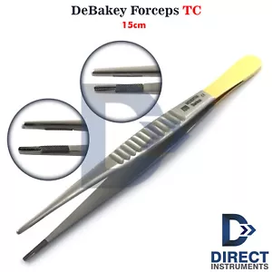 TC DeBakey Pinzette Präparieren 15 cm Wellenschliff atraumatisches Gewebe gezahnt chirurgisch - Bild 1 von 6