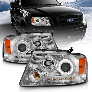 Anzo USA 111029 Projector Headlight Set w/Halo Fits 04-08 F-150 Mark LT - Picture 1 of 6