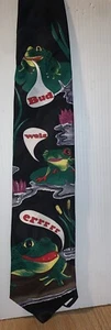 Corbata Budweiser Frogs para hombre corbata vintage Anheuser Busch colección genuina 1996 - Imagen 1 de 8