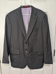 Isaia Napoli Blazer Men's 44R Gray Aquaspider Super 160's Surgeon Cuffs - Picture 1 of 17