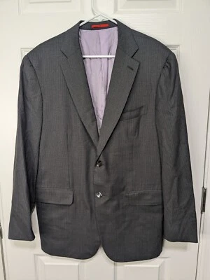 Isaia Napoli Blazer Men's 44R Gray Aquaspider Super 160's Surgeon Cuffs - Image 1 of 4