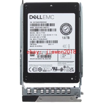PM1645A Dell 3TCV6 1.6TB SAS 12Gb/s Mixed Use 2.5in SSD MZ-ILT1T6C w/ Gen14 - Image 1 of 4