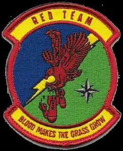USAF AIR FORCE 116TH AIR SUPPORT OPERATIONS RED TEAM HOOK LOOP EMBROIDERED PATCH - Zdjęcie 1 z 1