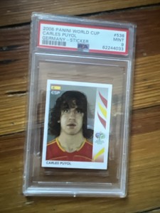 CARLES PUYOL  2006 Panini Soccer World Cup Spain Sticker  #536 PSA 9