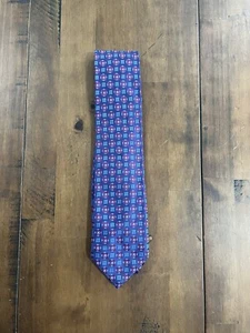 Canali Tie Geometric Circles Jacquard Violet Silk Made In Italy Luxury Textured - Picture 1 of 5