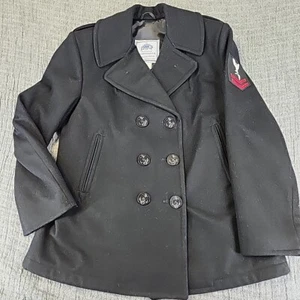 DSCP Quarterdeck Collection US Navy Pea Coat Heavy 100% Wool Womens Sz 12S - Picture 1 of 8