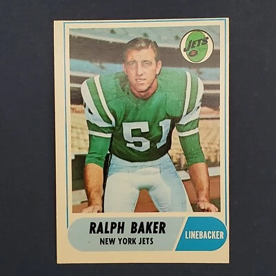 1968 TOPPS "RALPH BAKER" FOOTBALL CARD #38  BEAUTIFUL!!  LOOK!! - Image 1 of 2