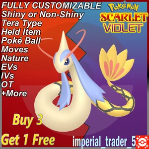 Pokémon Scarlet and Violet ✨ Shiny Milotic ✨ W/ Best 6IV Customizable - Picture 1 of 1