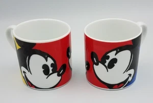 Set of 2 Disney Gourmet Mickey Coffee,Tea, Cocoa Mugs/Cups-Mickey "Head" - Picture 1 of 6