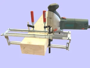 Sägeblattführung für Stichsäge - Oberfräse zum Balken und Bretter gerade sägen - Bild 1 von 5