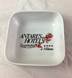 Vintage Atares Hotels Milano Italien Souvenir Schmuck Schale 3,25" - Bild 1 von 13