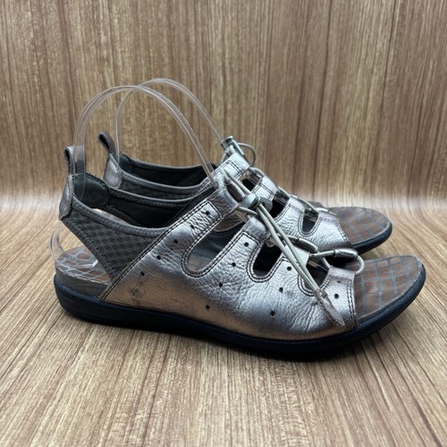 ECCO sandalo JAB TOGGLE pelle cinturino slingback donna taglia 39 US 8 oro