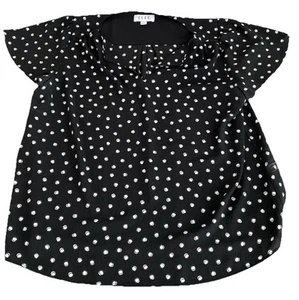 Elle Women’s Short Sleeve Top Blouse Lightweight V Neck Large - Picture 1 of 10