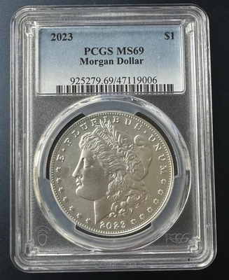 2023 P Morgan Silver Dollar PCGS MS69 Beautiful Coin - Image 1 of 2