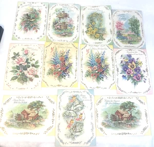 Vintage Grußkarten 60er unbenutzt 11 Stück Geburtstag/Baby/Get Well/Think of You - Bild 1 von 22