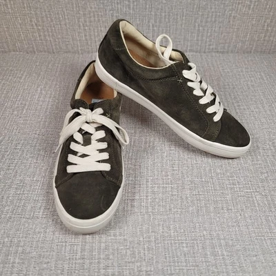 Frye 女式 Kerry 绿色麂皮绒运动鞋 8 码鞋 — 第 1/4 张图片