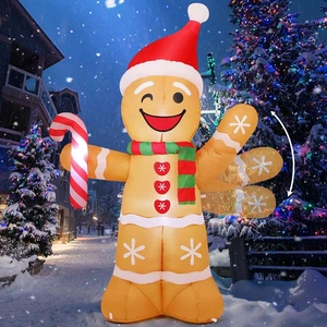 COMIN 7.8 FT Christmas Inflatables Outdoor Decorations Inflatable Gingerbread Ma - Picture 1 of 12