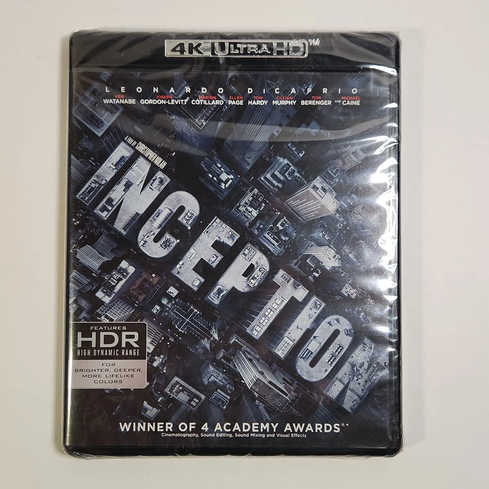 Inception (4K UHD + Blu-Ray, 2010, Region Free) Brand New Sealed - No Slipcover - Image 1 of 4