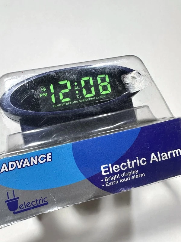 Sharp Traditional Bright Display Extra Loud Alarm Plug In Travel Alarm Clock - Image 1 of 3