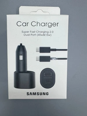 Samsung 45W 2Ports Super Fast Charging Dual Car Charger 5A TYPE-C Cable - Image 1 of 4
